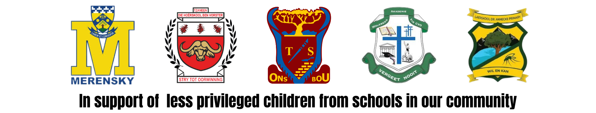 In support of less priviledged children from schools in our community